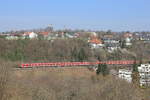 Auf Grund einer baubedingten Umleitung an der S-Bahn-Rampe im Stuttgarter Hbf wurden die Züge der Linie S1 über die Panoramabahn umgeleitet.