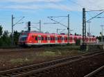 Hier verlässt der 430 104 gerade den Bahnhof Gross-Gerau Dornberg als S7 nach Frankfurt Hbf. Sonntag 30.8.2015