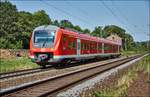 440 819-1 ist als RB 4 in Richtung Schlüchtern am 19.07.2017 bei Vollmerz unterwegs.Bild wurde auf öffentlichen Gelände gemacht.