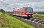 440 822-5 ist als RB in Richtung Gemünden/M. am 07.09.2017 bei Retzbach unterwegs.