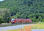 Tele vom Rastplatz aus an der B26 konnte ich den 440 325 gen Würzburg fahrend ablichten zwischen Wernfeld und Karlstadt Gambach. 29.7.2021