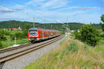 440 813 als RB 58126 (Treuchtlingen - Würzburg Hbf) bei Oberdachstetten, 24.06.2020