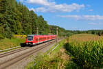 440 322 DB Regio als RB 58802 (Nürnberg Hbf - Neustadt (Aisch)) bei Hagenbüchach, 04.09.2021
