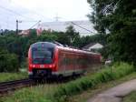 440 202/702 am 19.06.2010 bei Schalding an der Donau als Donau-Isar Express in Richtung Passau Hbf.