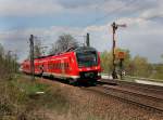 Der 440 043 als RE nach Passau am 17.04.2012 unterwegs bei Pleinting.