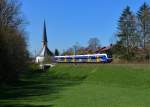 440 334 als Meridian-Ersatzzug nach Rosenheim am 17.04.2014 bei Föching.
