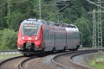 442 107 hat als RB nach Bamberg die Südrampe der Frankenwaldbahn hintersich gelassen und erreicht in Kürze Pressig-Rothenkirchen. Aufnahmedatum: 17.06.2017 