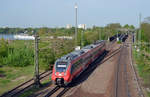 442 119 erreicht am 28.04.18 aus Michendorf kommend soeben den Hbf Potsdam.