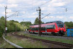 442 103 (Bombardier Talent 2) der S-Bahn Mitteldeutschland (DB Regio Südost) als S 37747 (S7) von Halle-Nietleben nach Halle(Saale)Hbf Gl. 13a fährt in Angersdorf auf der Bahnstrecke Merseburg–Halle-Nietleben (KBS 588). Leider hatte ich kein Glück mit dem Sonnenlicht. [30.4.2018 | 15:58 Uhr]