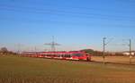 DB Regio Mittelhessenexpress 442 288 und 442 xxx (Hamsterbacke) am 17.11.18 auf der KBS630 bei Bad Vilbel Dortelweil 