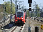 Über den Berg kommend von Berlin Rummelsburg nach Ostkreuz die RE7 aufgenommen am 19.04.2019