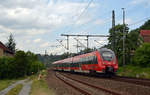 Am 22.06.19 rollte 442 303 als RE von Nürnberg nach Leipzig ohne Halt durch Orlamünde Richtung Naumburg(S).