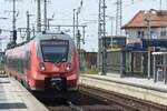 SENFTENBERG (Landkreis Oberspreewald-Lausitz), 21.05.2024, DB 442 209 als RB49 nach Cottbus Hbf bei der Einfahrt in den Bahnhof Senftenberg