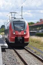 GREIFSWALD (Landkreis Vorpommern-Greifswald), 04.07.2025, DB 442 008 als RE7 nach Stralsund Hbf im Bahnhof Greifswald