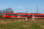 442 802 als Regionalexpress aus Hannover über Bremen nach Bremerhaven, bei Bremerhaven Wulsdorf. 6.3.26