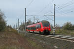 Als am 09.04.26 442 144 Brehna Richtung Bitterfeld verlie�, hatte bereits der ICE 1102 nach Berlin in Brehna zum �berholen auf´s Gegengleis gewechselt. 