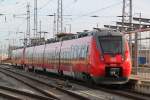 442 210 von Henningsdorf nach Langenhagen kurz vor der Ausfahrt im Rostocker Hbf.23.02.2012 