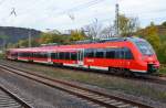 Ein 442 207 (DB Regio) bei Kobern-Gondorf  Richtung Koblenz am 13.10.2012 beobachtet.