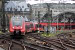 442 260 als RE 9 nach Siegen bei der Ausfahrt aus Kln Hbf.