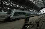 Dies ist der neue Talent 2-Zug der Baureihe 1442 fr das mitteldeutsche S-Bahn Netz am 03.07.13 in Leipzig.