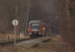 642 149 als RE 2  Richtung Liberec durchfährt den Haltepunkt Kirschau-Schirgiswalde  05.01.2014 12:03 Uhr.
