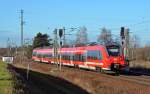 442 313 war am 11.01.14 solo von Leipzig nach Dresden unterwegs als er Zeithain passierte.