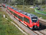 442 359-6+442 354-7 als S1 von Rostock Hbf nach Warnemnde in Warnemnde Werft.09.08.2014