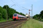 442 248 + 442 xxx als S 1 (39137) Bamberg - Hartmannshof am 02.06.20147 am südlichen Esig von Hirschaid