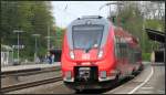 Momentaufnahme der 442 757 am Bahnsteig von Eschweiler (Rhl).