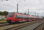 442 356-2+442 354-7 als S1 von Rostock Hbf nach Warnemnde mussten am 31.07.2015 im Rostocker Hbf warten bis es los ging.