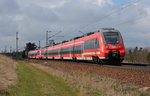 442 314 fuhr zusammen mit einem weiteren Hamster am 19.03.16 als RE von Leipzig nach Dresden. Hier passieren beide Zeithain.