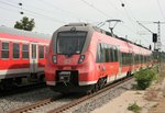 442 751 als S 39427 (Ansbach–Nrnberg Hbf) am 03.09.2016 in Heilsbronn, aufgenommen vom Bahnsteigende