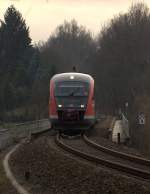 642 634 unterwegs als RE 2 überquert gerade das Viadukt in Schirgiswalde.