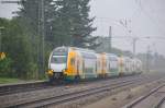 Und da kam er wieder: Stadler GTW Kiss auf Testfahrt bei der Durchfahrt in Strakirchen, 16.08.2012