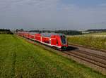 Der 445 081 als RE nach Nürnberg am 14.07.2018 unterwegs bei Ramelsbach.