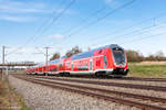 445 064 ist mit 4 Mittelwagen unterwegs zwischen Ingolstadt und München Hbf.