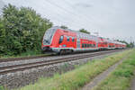 445 063-4 als RB in Richtung Frankfurt/M. am 17.08.2021 bei Thüngertsheim unterwegs.