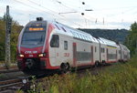CFL Doppelstocktriebzug  KISS 2306, Baureihe  2300, Baujahr 2013 und SÜWEX 429124, (lang Südwest-Express) und auf der Fahrt von Kobern Gondorf nach Koblenz am 07.10.16.