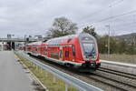 446 047 führt einen Doppelten RB der Linien RB67/68, hier fährt der Zug gerade durch Weinheim Sulzbach gen Weinheim Hbf.