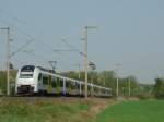 Doppeltraktion Br 460  Desiro ML  als TR 26 aus Kln-Messe/Deutz nach Koblenz Hbf bei Brhl. 15.04.09