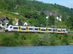 Deutschland, Rheinland-Pfalz, Niederheimbach, Siemens Desiro ML der Trans Regio Mittelrheinbahn, KBS 471, 01.07.2013