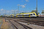 Siemens Desiro 1462 507-3 fährt beim badischen Bahnhof ein.