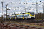 Siemens Mireo 463 504-1 fährt beim badischen Bahnhof ein. Die Aufnahme stammt vom 16.11.2020.