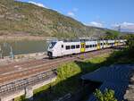 TransRegio/Mittelrheinbahn Triebzug 463 801-1 auf der Linie RE 26 in Oberwesel, am 10.9.2025.