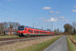 1428 508 und 1428 001 als RE42 Richtung Mönchengladbach Hbf in Dülmen, 1. März 2026