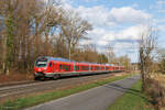1428 513 und 1428 506 (DB Regio) als RE42 Richtung Mönchengladbach Hbf in Senden Bösensell, 1.