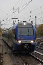 Meridian ET308 am 10.11.13 auf Testfahrt in Mnchen-Heimeranplatz.