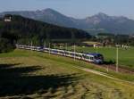 Ein Flirt als M nach Salzburg am 05.06.2015 unterwegs bei Vachendorf.