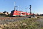 Ein S8 Zug nach Mönchengladbach verlässt Kleinenbroich am heutigen Mittwoch den 14.2.2018