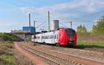 1440 002 ist als RB Merzig - Kaiserslautern im Saartal unterwegs, gleich wird der Bahnhof Bous Saar erreicht werden.